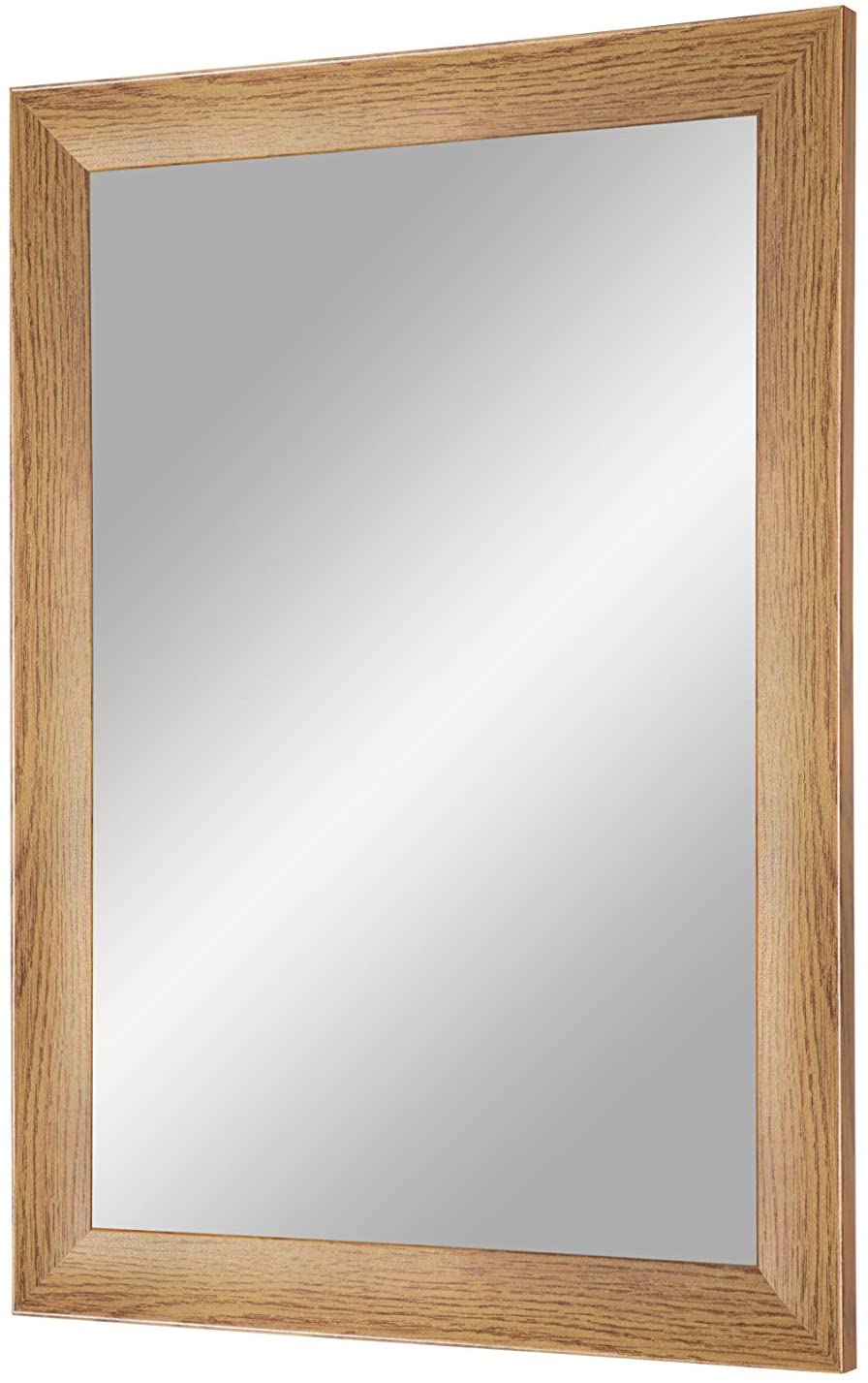 EXCLUSIV Wandspiegel nach Maß (Eiche-Rustikal), Maßgefertigter Spiegelrahmen inkl. Spiegel und stabiler Rückwand mit Aufhängern