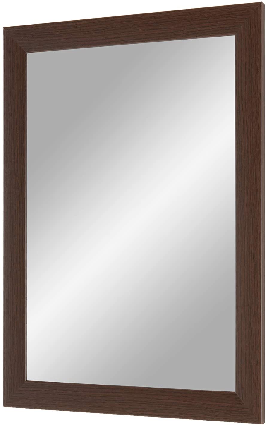 EXCLUSIV Wandspiegel nach Maß (Wenge Braun), Maßgefertigter Spiegelrahmen inkl. Spiegel und stabiler Rückwand mit Aufhängern